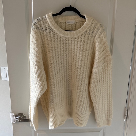 Goodnight Macaroon Sweaters - Goodnight Macaroon Textured Cream Sweater